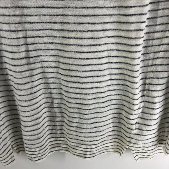 Old Navy Womens Striped Relaxed Scoop Neck Sweater Black White Size L - Picture 2 of 7